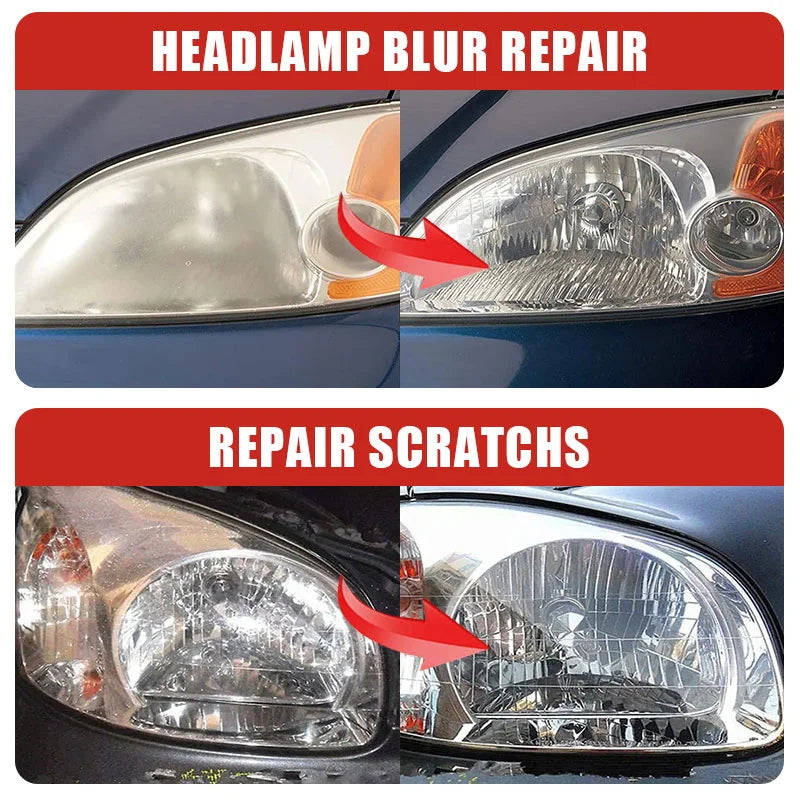 Car Headlight Restoration Polishing Kits Headlamp Scratch Remover Repair Cleaning Paste Remove Oxidation Headlight Polish Liquid
